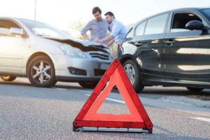 A car collision on a road in Georgia.
